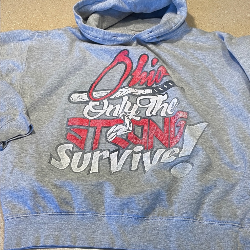 Gray Graphic OSU Hoodie